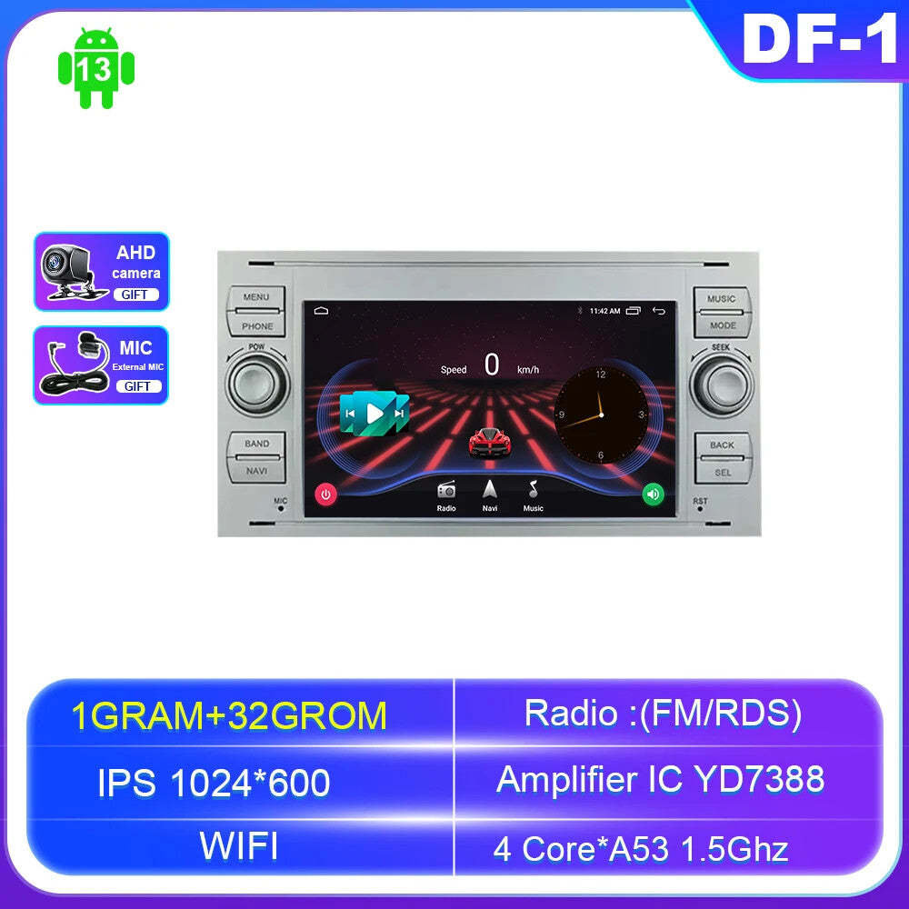 CarRadio for Ford Focus Mondeo Fiesta Transit Kuga C-Max S-Max Galaxy GPS Player