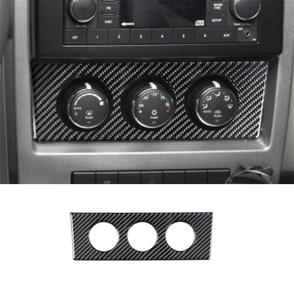 Red 4Pcs Gear Shift Trim Cover Decor Carbon Fiber for Dodge for Challenger 2015-2020 v