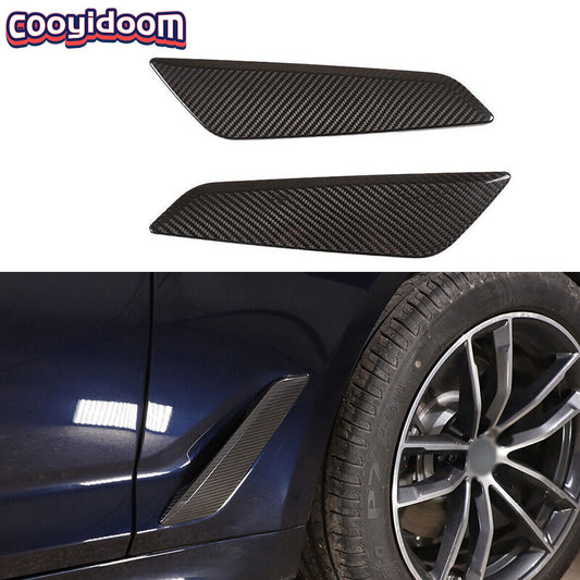 for BMW 5 Series G30 2018-23 Real Carbon Fiber Side Fender Air Vent Outlet Cover