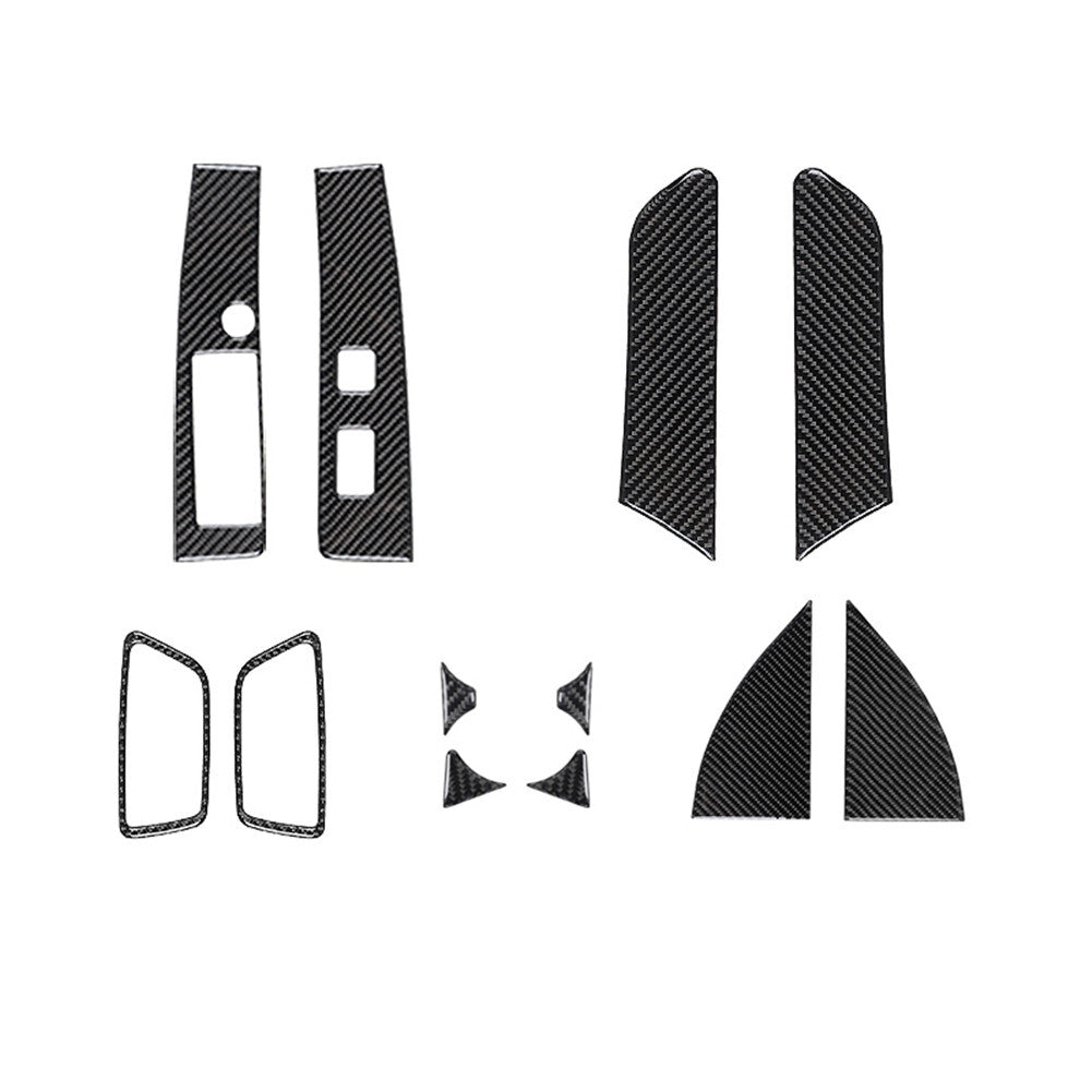 4Pcs Car Window Lift Button Trim Cover Decor Carbon Fiber for Audi Q5 2009-2017 v