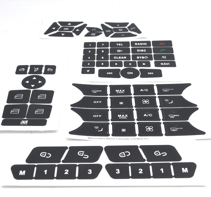 Steering Window Navigation Radio Button Repair Sticker for Mercedes W204 W212 CE v