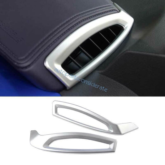 for Toyota CHR C-HR 18-22 Matte Silver Dash LR AC Air Outlet Vent Frame Trim 2P