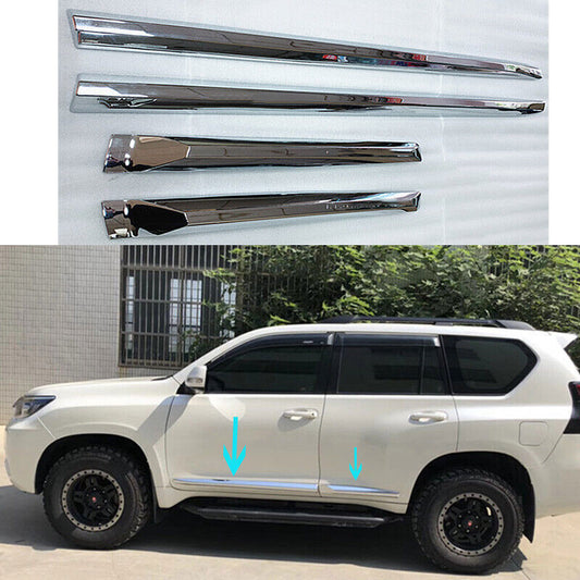 Chrome Style for Toyota LC Prado LC150 2010-19 Side Door Body Molding Cover Trim