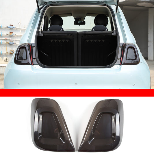 Smoked Black Rear Taillight Bezel Trim for Fiat 500 2016 - 2022 2P- n