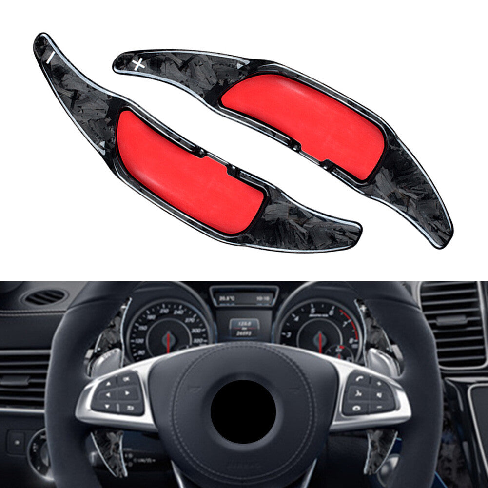 Forged Carbon Fiber Steering Wheel Paddle Shifter Extension for Benz A45 C63