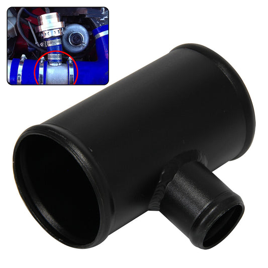 2.75 Blow Off Valve Adapter Aluminum T-Pipe Shape Tube For 35mm ID BOV Black
