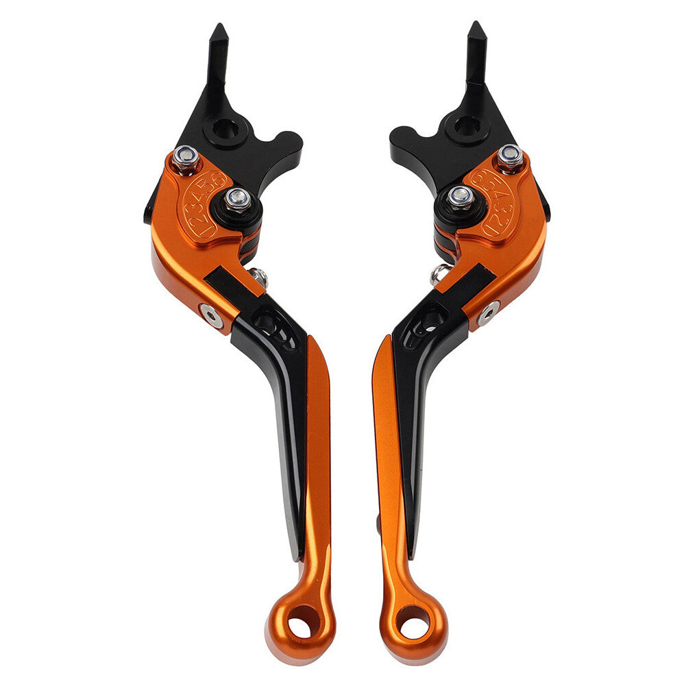 CNC Folding Extendable Brake Clutch Levers for Honda VFR1200/F 2010-2014 Orange