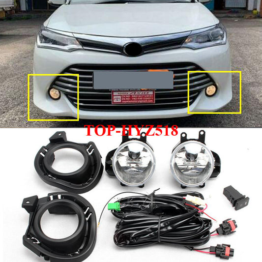 Bumper Fog Light For Axio/Fielder 2015-2017 w/Bulb Switch Wire Bezel/1Set n