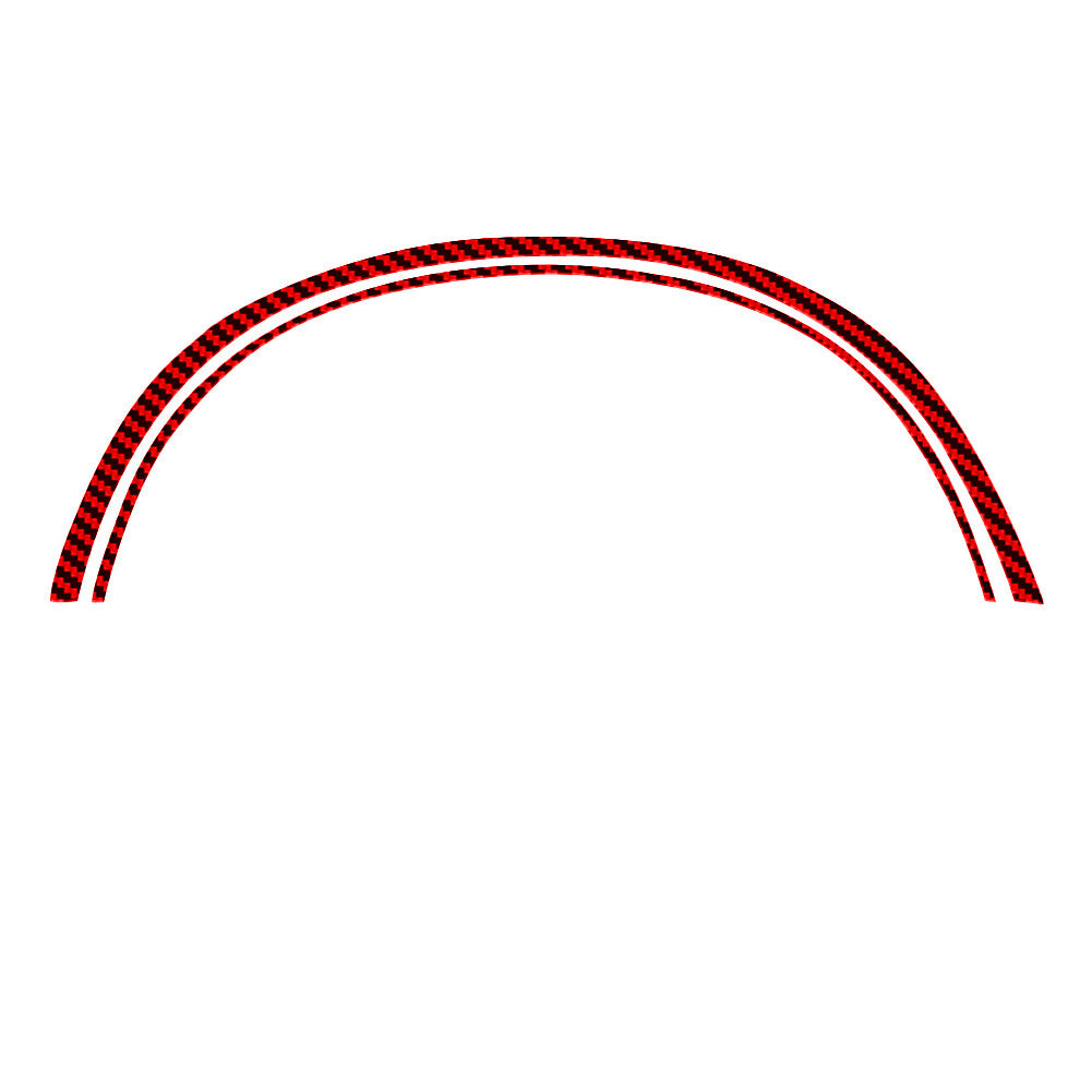 3Pcs Red Carbon Fiber Dashboard Strips Cover Trim For Hilux 2015-2021 v