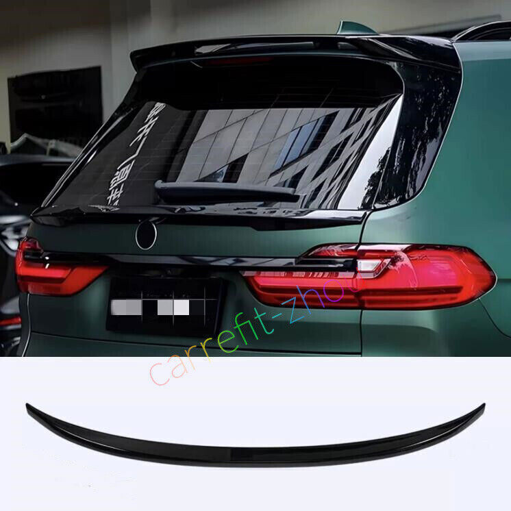 For X7 G07 Gloss Black REAR TRUNK MIDDLE SPOILER WING LIP TRIM 2020-2024 B n