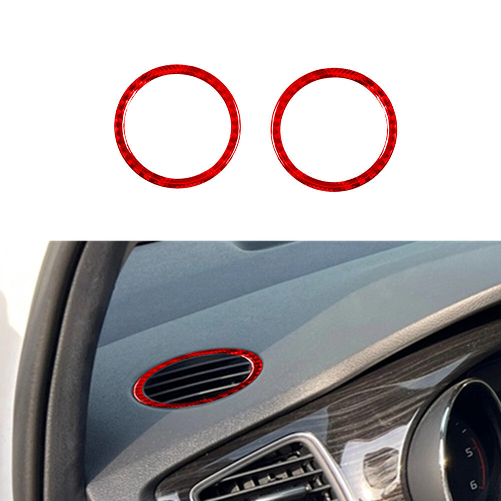 for Dodge Journey 2011-2017 2Pcs Central Radio Frame Trim Cover Carbon Fiber v