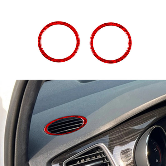 for Dodge Journey 2011-2017 2Pcs Central Radio Frame Trim Cover Carbon Fiber v