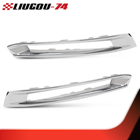 Pair of front fog light protector covers with chrome trim 1668851774. Suitable for 2013-2016 for Benz X166 GL