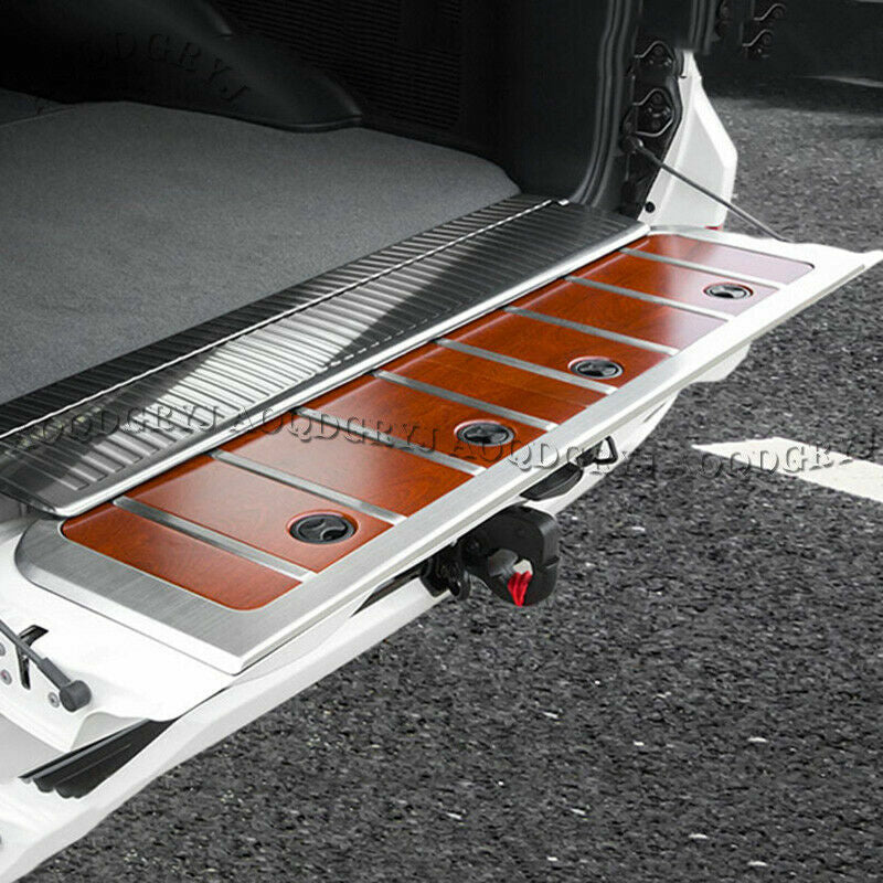 Wooden Rear Trunk Tailgate Molding Cover Trim for Toyota for Land Cruiser 2008-2021