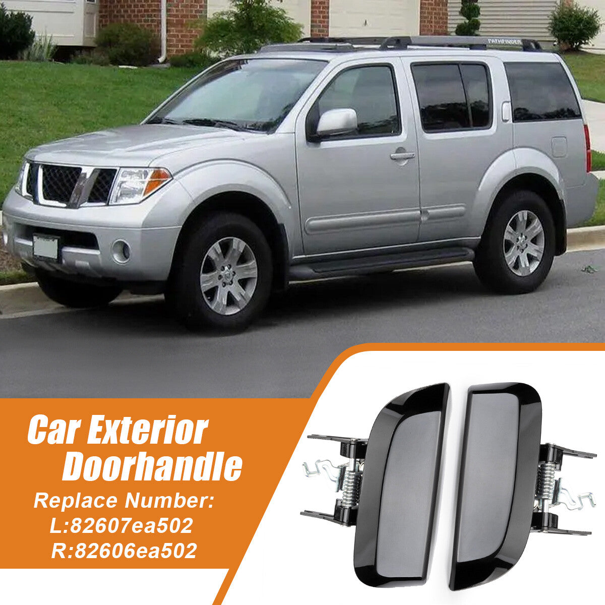 1Pair Rear Outside Door Handle Fit for Nissan Pathfinder R51 05-2013 82607-EA502