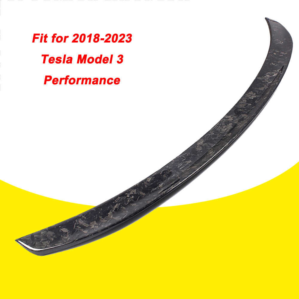 Forged Carbon Fiber Rear Spoiler Wing Fit For 18-23 for Tesla Model 3 Performance