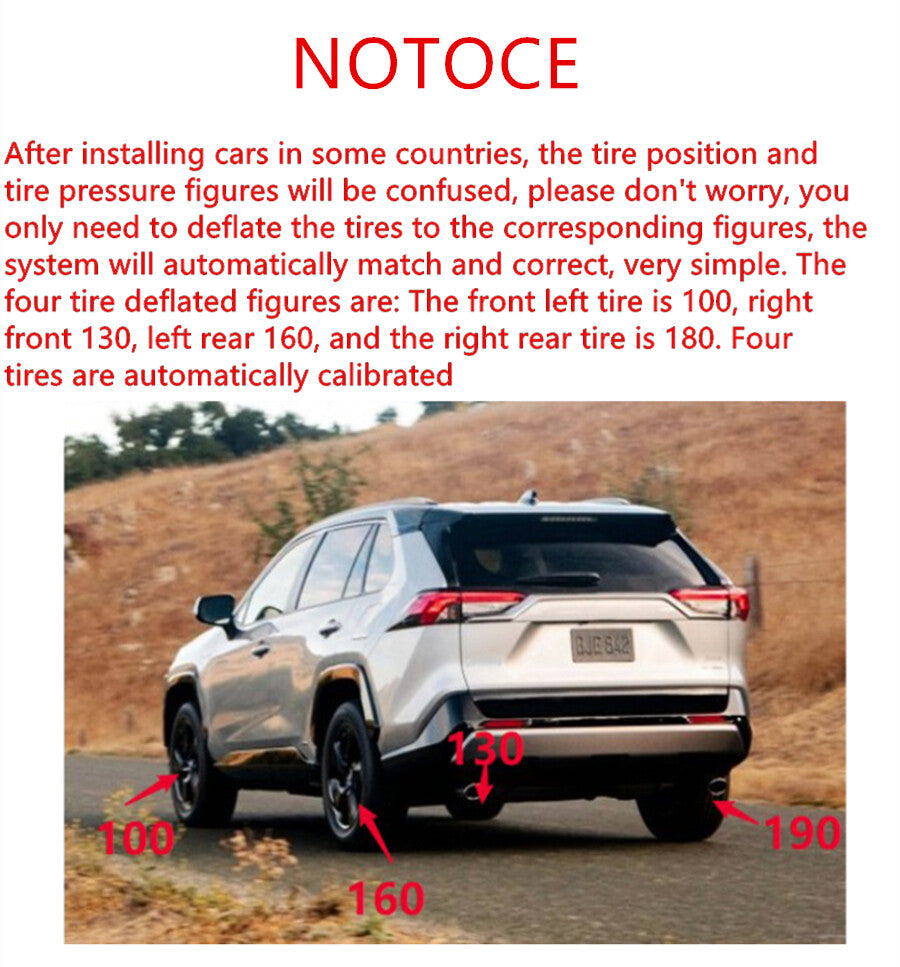 TPMS Tire Pressure Monitoring System LCD Display for Toyota RAV4 XA50 2019 2020 Q