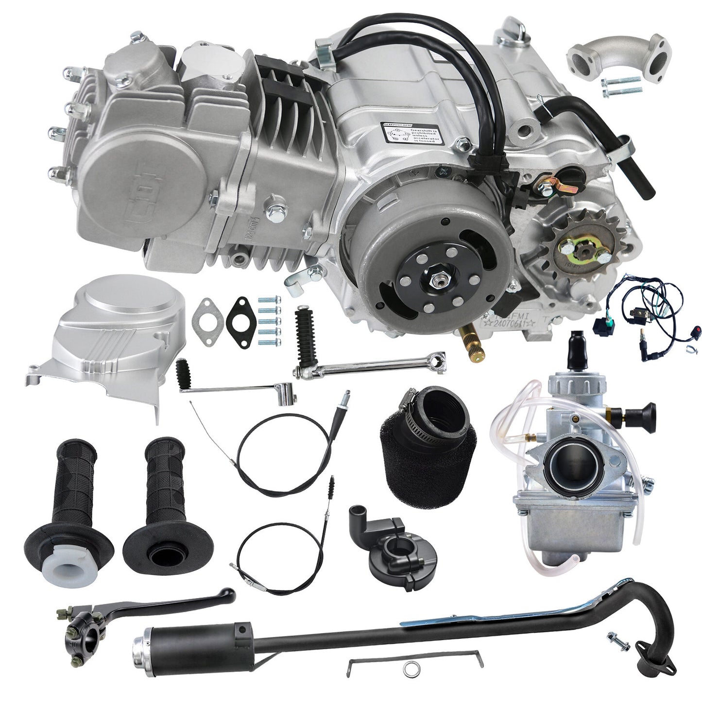 Complete 125cc manual motor kit for pit bikes ATC70, Z50, CT70, CRF50, XR50, CT90