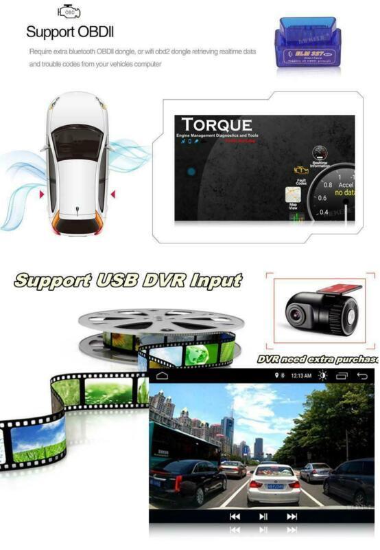 Stereo Radio Double 2DIN Rotatable 10.1 Android 9.1 Touch Screen Car GPS Wifi