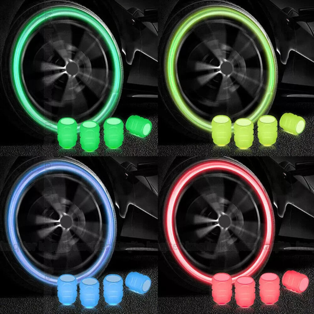 4PCS Car Auto Wheel Tire Tyre Air Valve Stem LED Light Caps Cover Accessories