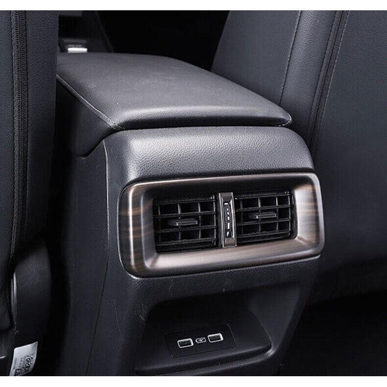 Rear A/C Air Outlet Vent Frame Cover Wood Grain ABS 1Pcs for Honda CR-V 23-2024