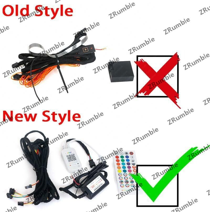 4-pack LED ambient lights for Jeep for Wrangler JL 2018-2021 front vent air intake.