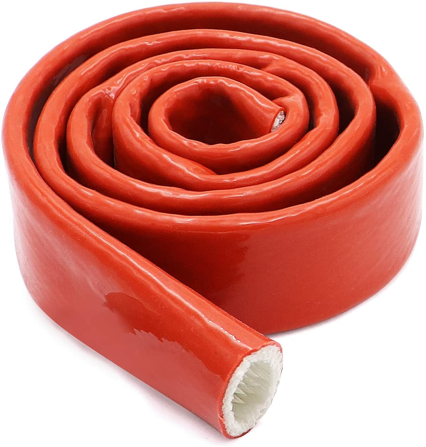 3/4-inch red insulated fireproof cable conduit, fiberglass silicone 3.3 ft