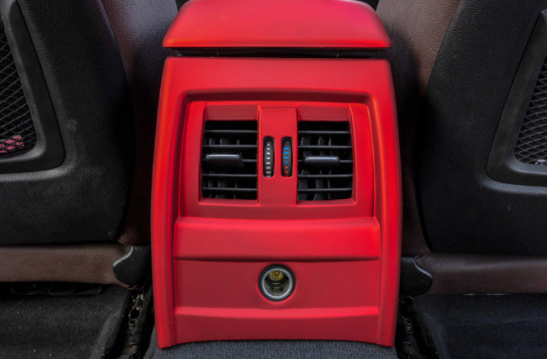 for BMW 3 4 Series GT 2014-18 ABS Red Inner Back Row Air Outlet Vent Cover Trim