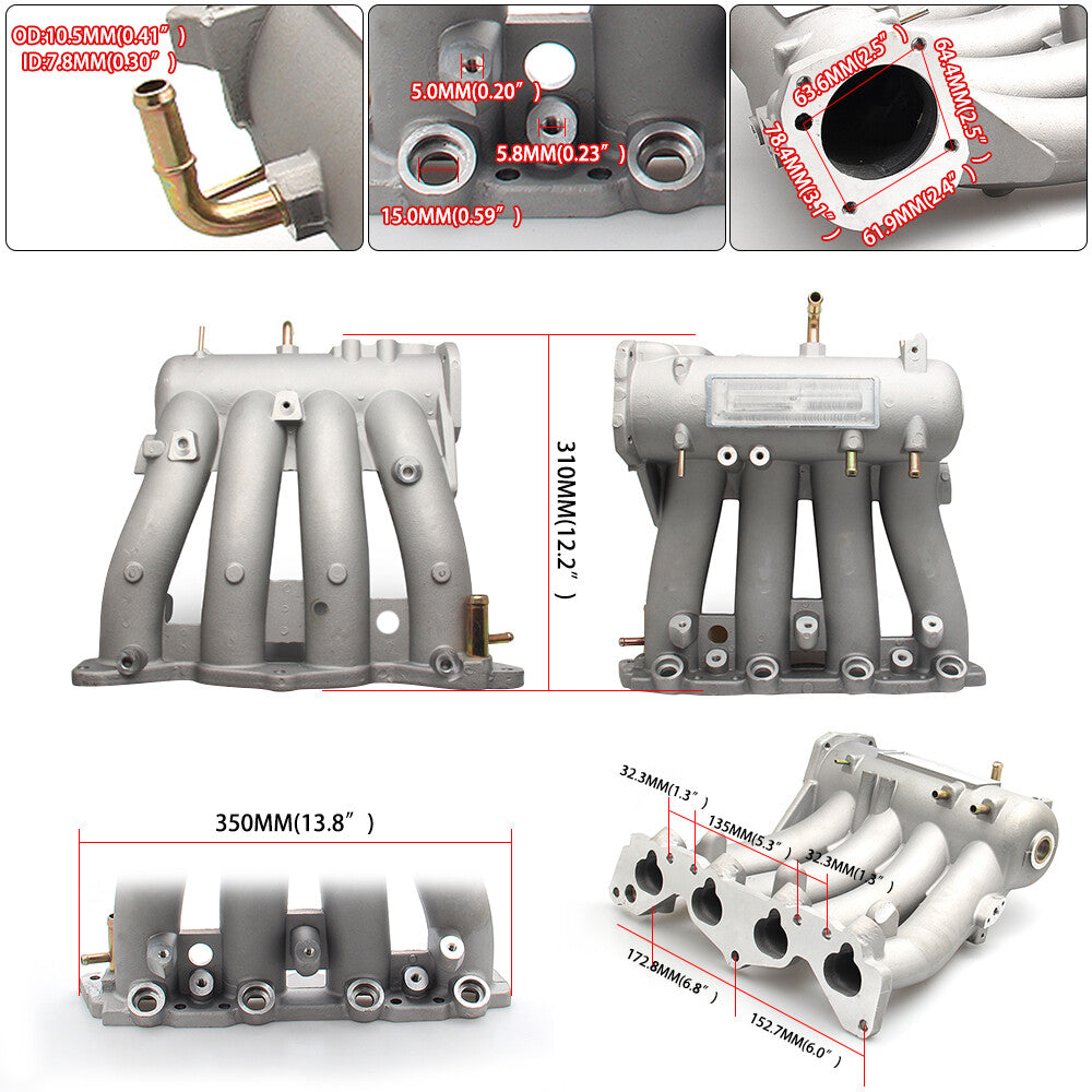 307-05-0265 Intake Manifold for Honda for Civic 1988-2000 D-Series D16 D15 Silver Q
