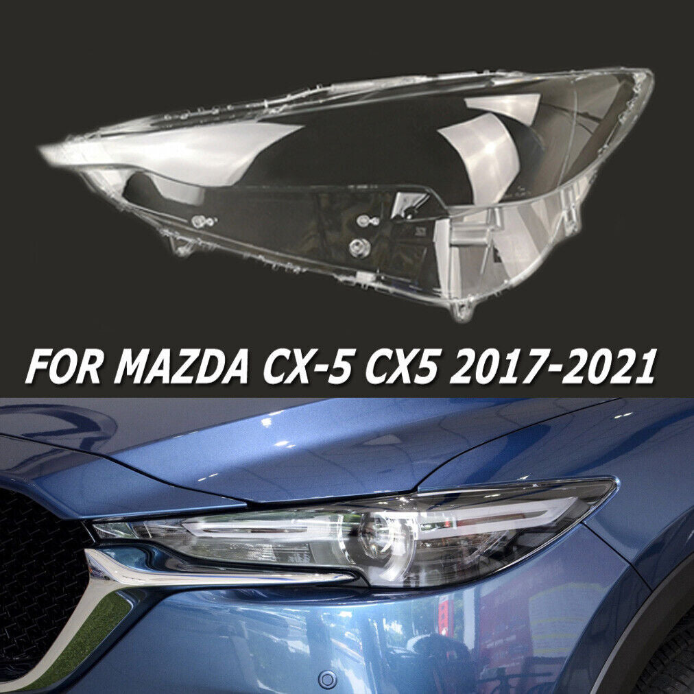 Auto Parts Fits for Mazda CX-5 CX5 2017-2021 Headlight Lens Cover Transparent Left
