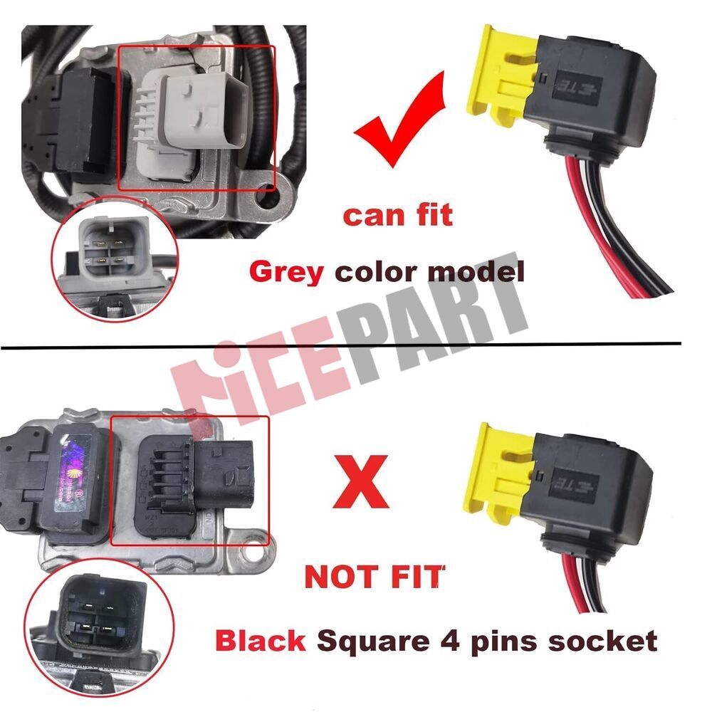 The connector plug and socket of the wiring harness are suitable for NOx sensors.