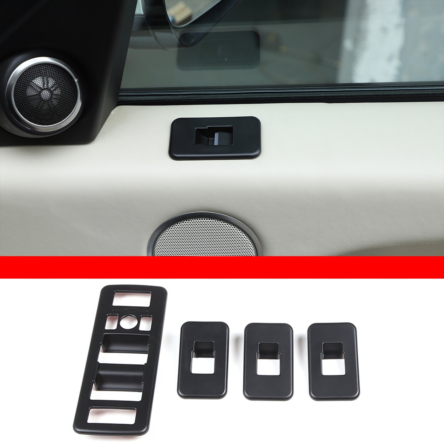 Matte black window lifter covers for Land Rover for Range Rover Sport 14-17 n