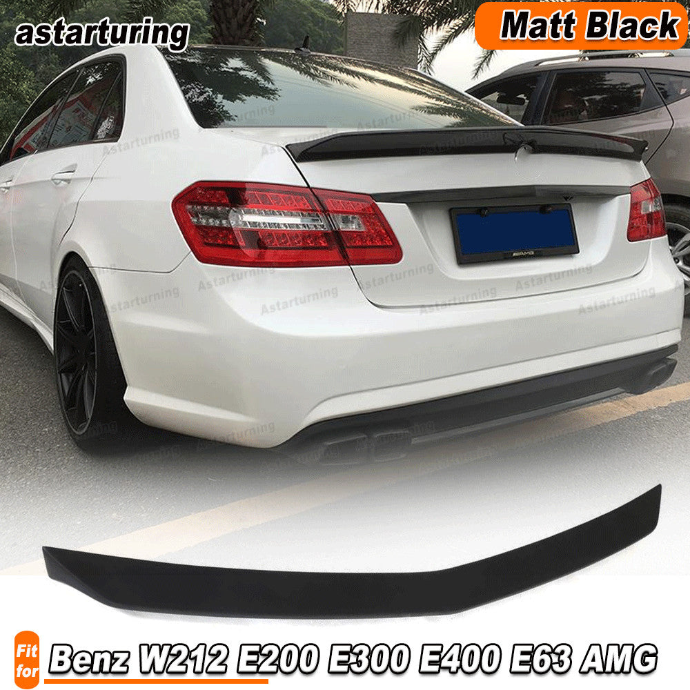 Fit for Benz W212 E200 E300 E400 E63 Matt Black Boot Trunk Spoiler Wing Lip