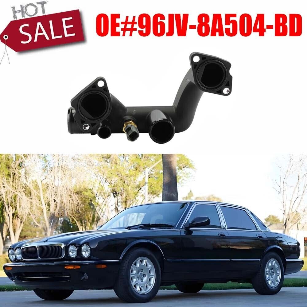 1x 96JV-8A504-BD Thermostat Cover Socket Pipe with Sensor for Jaguar XK8 XJR XJ8