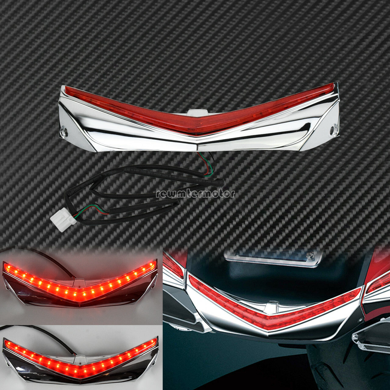 LED Rear Fender Tip Running Brake Light Fit For GL1800 2012-2017 F6B 2013-2016