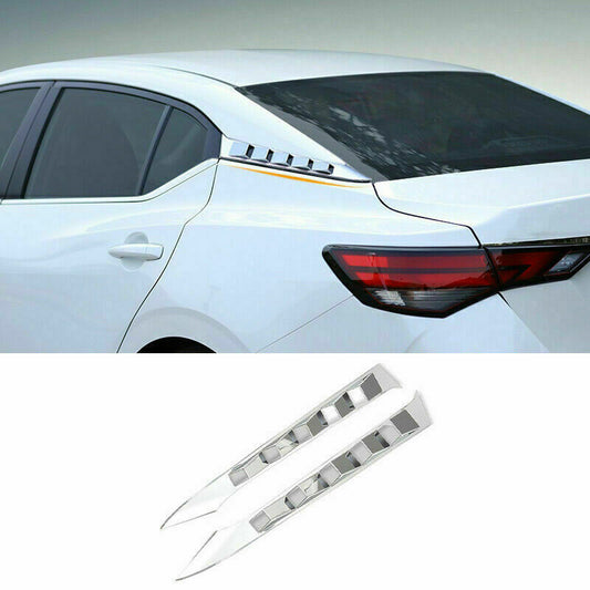 2pcs for Nissan Sentra Sylphy 2020-2022 Chrome D Pillar Trim Rear Window Strips