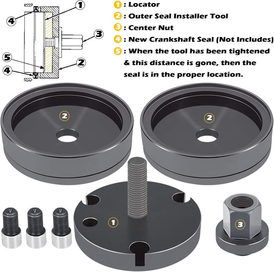 Front & Rear Diesel Crankshaft Seal / Wear Sleeve Installer CAT 3406 3408 C-15 n