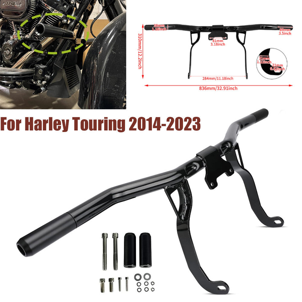 for Harley Electra Road Street Glide 2014 - 2024: Front Engine Cover Collision Bar n