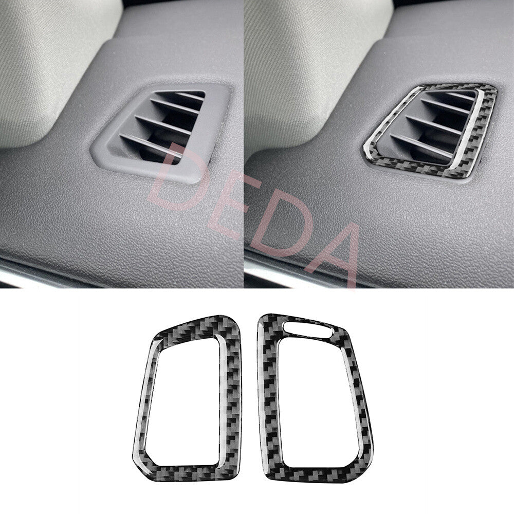 Carbon Fiber Dashboard Air Vent Outlet Trim for Land Rover Discovery Sport 15-19