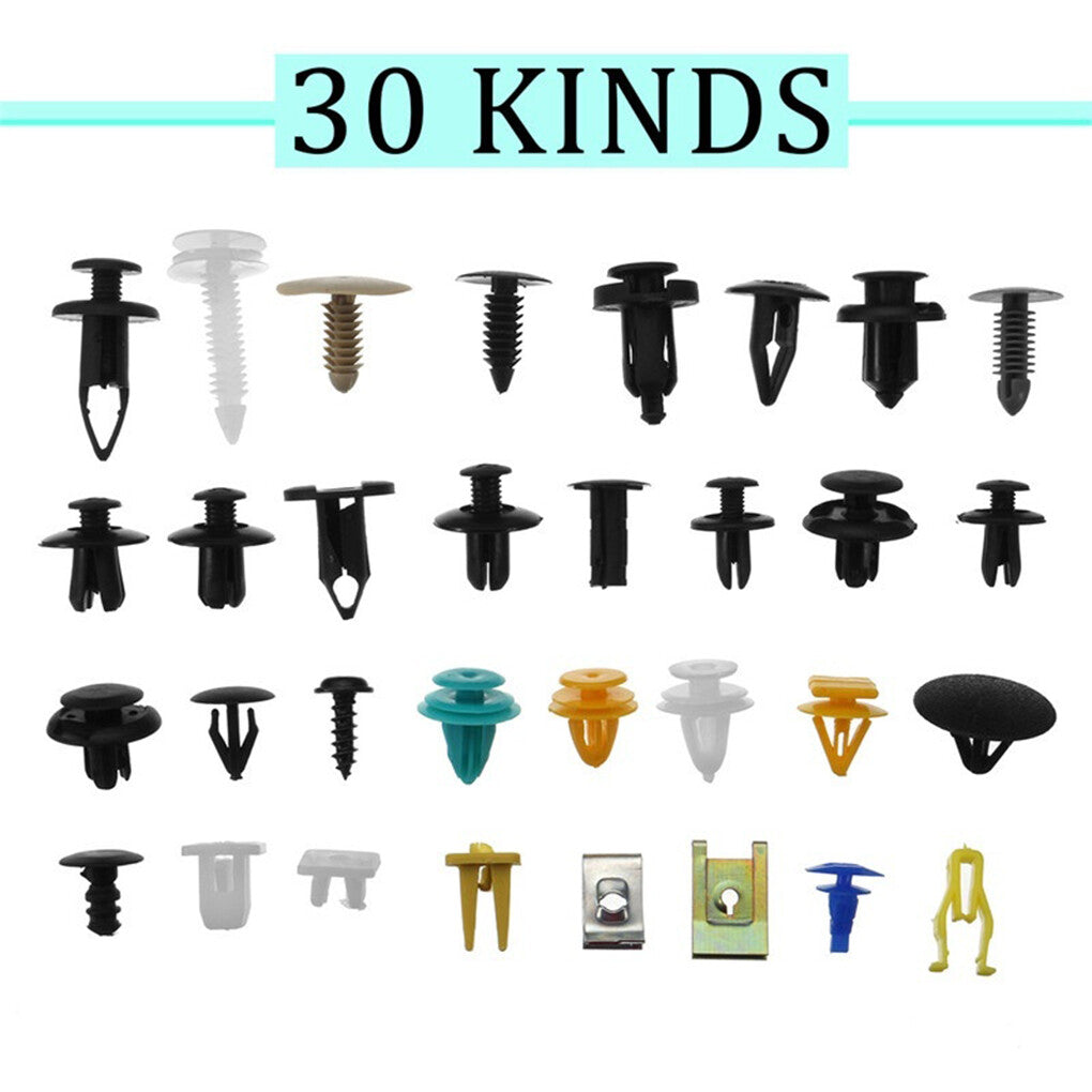500Pcs Car Plastic Body Push Pin Rivet Fasteners Trim Moulding Clips Screw Mixed