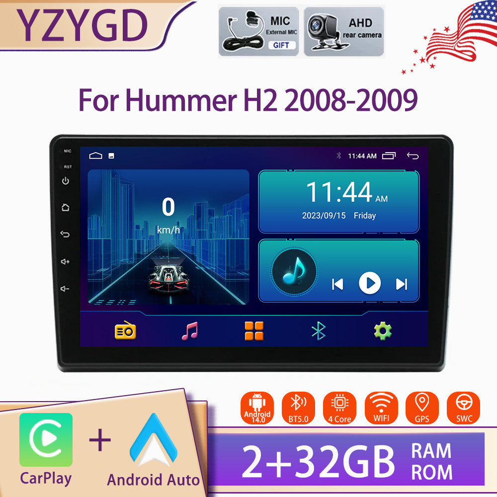 Android Auto Carplay for Hummer H2 2008-2009 Car Stereo Radio GPS Player Screen