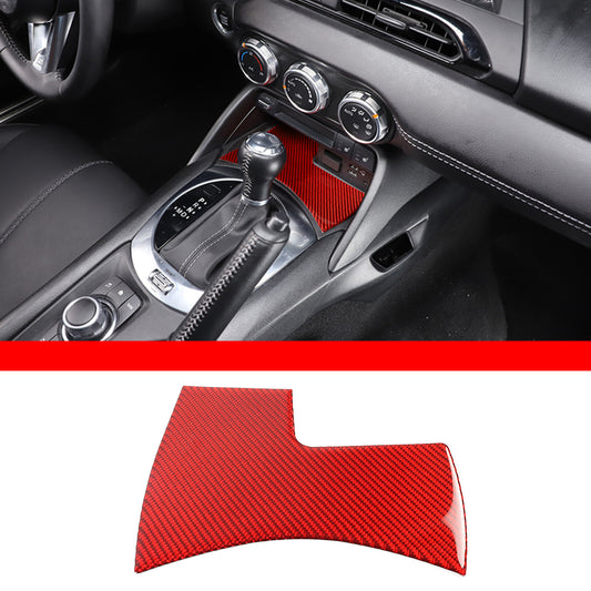 Red carbon fiber center console storage compartment slot for Mazda MX-5 2016-2023 n