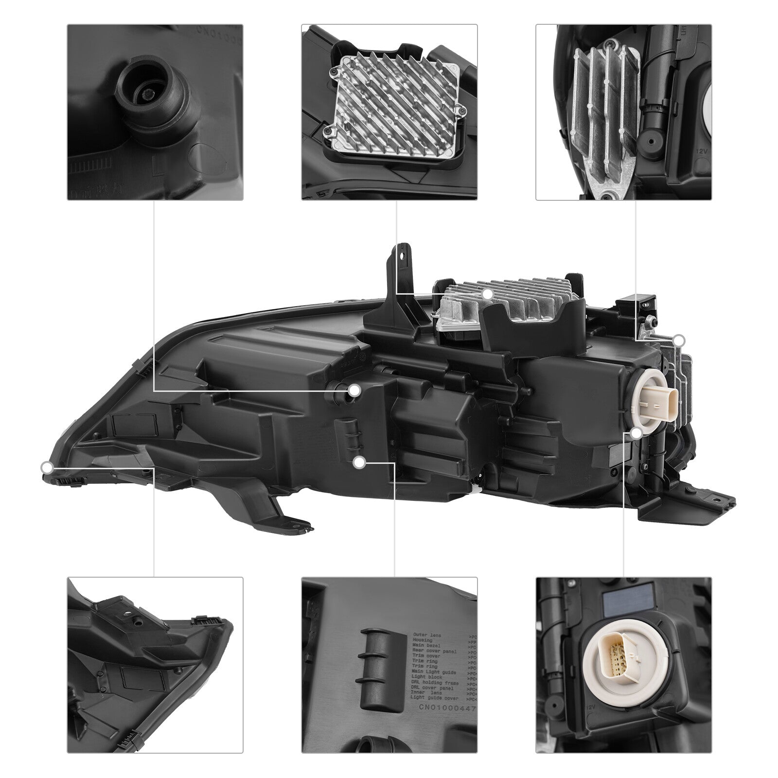 DRIVER SIDE 55W 12V HEADLAMP FOR 2021 2022 2023 for BUICK ENVISION LED HEADLIGHT n