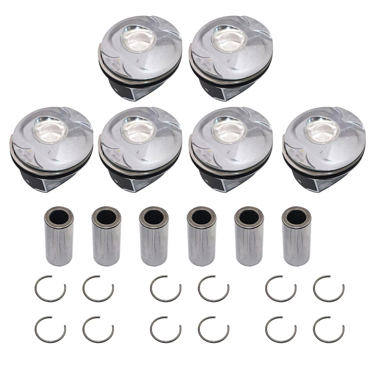 6PCS Supercharged Piston Set Kit Accessories for Jaguar for Land Rover 3.0L V6