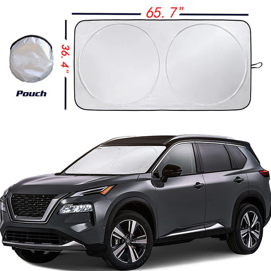 65.736.4'' Car Windshield Sunshade Sun Shade W/pouch Blocks Heat and Sun