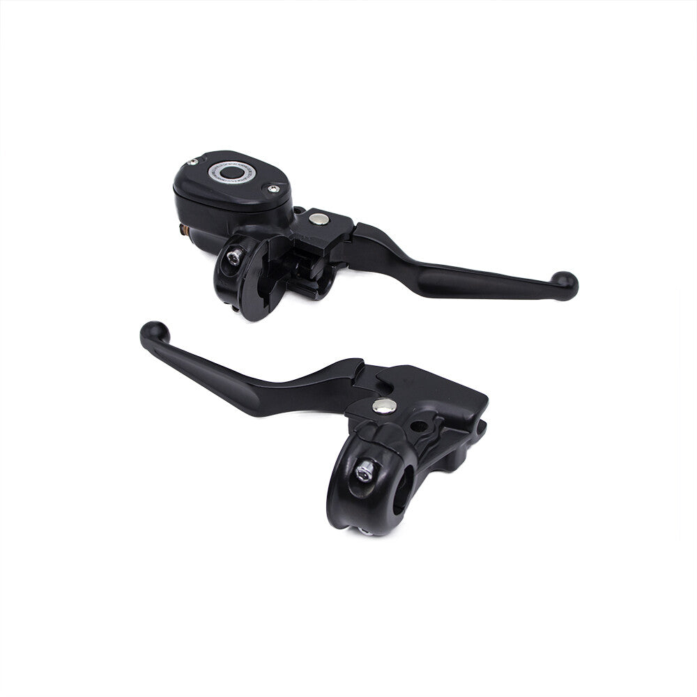 2X Hand Control Reservoir Brake Clutch Lever for Harley Sportster Iron 883 1200 Q