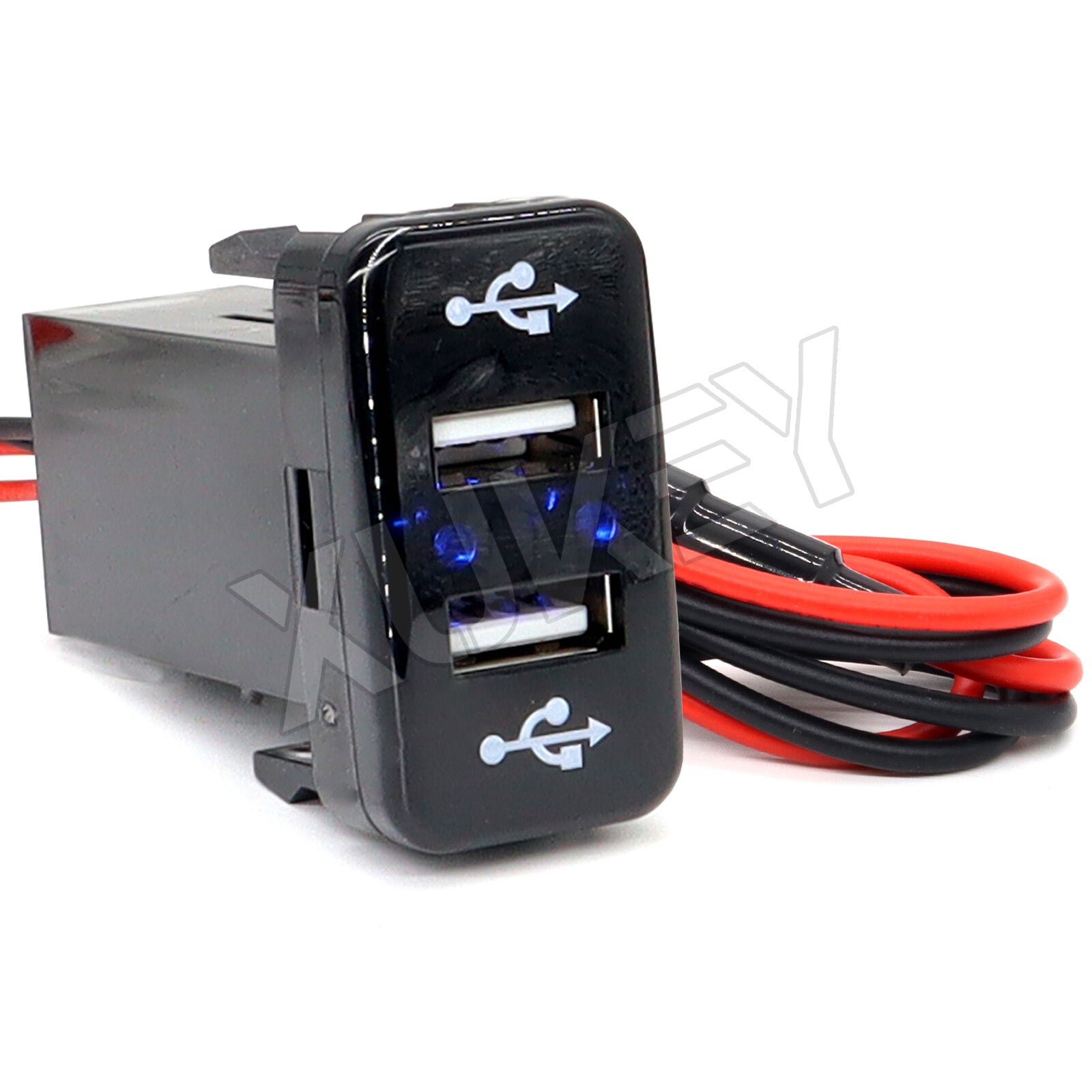 12V 3.1A Car Dual USB Charger Female Light Built-in Outlet for Toyota Hilux