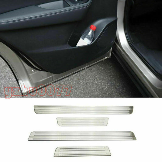 for Nissan Rogue 2017-2020 Silver Car Door Sill Scuff Plate Guard Panel Cover 4P