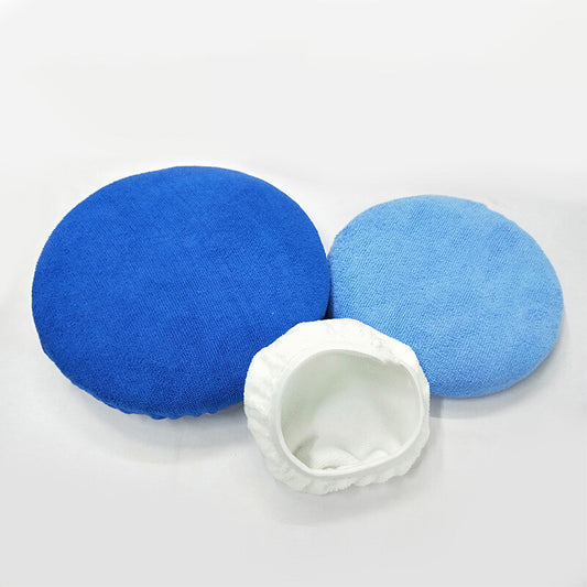 3Pcs Microfiber Car Polish Pad Waxing Polishing Bonnet Buffing Cover Multicolor Q
