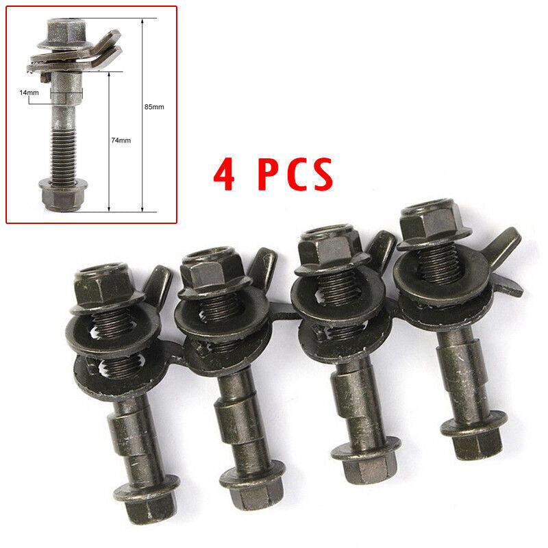 US 14mm Car 4 Wheel Alignment Adjustable Camber Bolts Kit 10.9 Intensity Set v